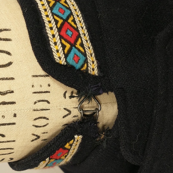 Vintage Wool Cape Navy Blue w Red Lining Nurse w Trim Cover Quality moth damage - Picture 5 of 16